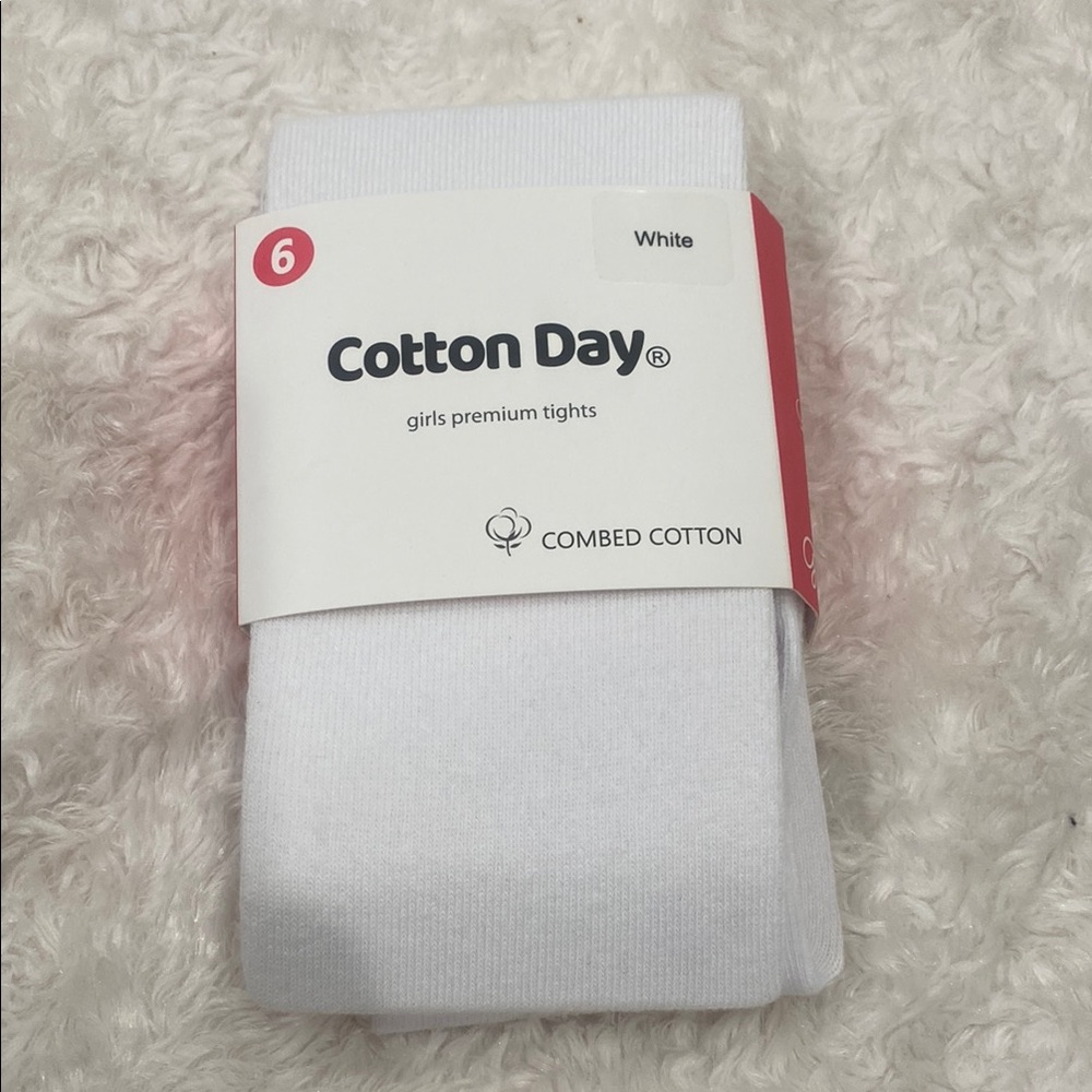 Cotton Day Girls Premium White Tights